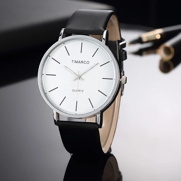 Enkel stil Vit läderklockor Watch Minimalistisk Dam Casual Watch Kvinnlig Quartz Clock Reloj Mujer 2023 White