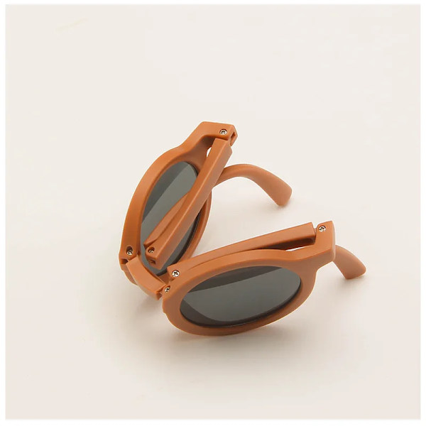 Classic Ins Vikbara solglasögon Barn Märkesdesigner Rosa Rund Ram Solglasögon Flickor Pojkar Lentes UV400 GAFAS Sol Mujer c4 1-8 years old