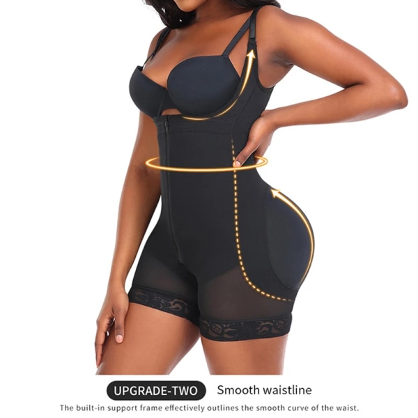 Fajas Colombianas Reduktiva gördlar Pärmar och Shapers Body Shapewear Dam Butt Lifer Platt mage Postpartum Waist trainer Beige L