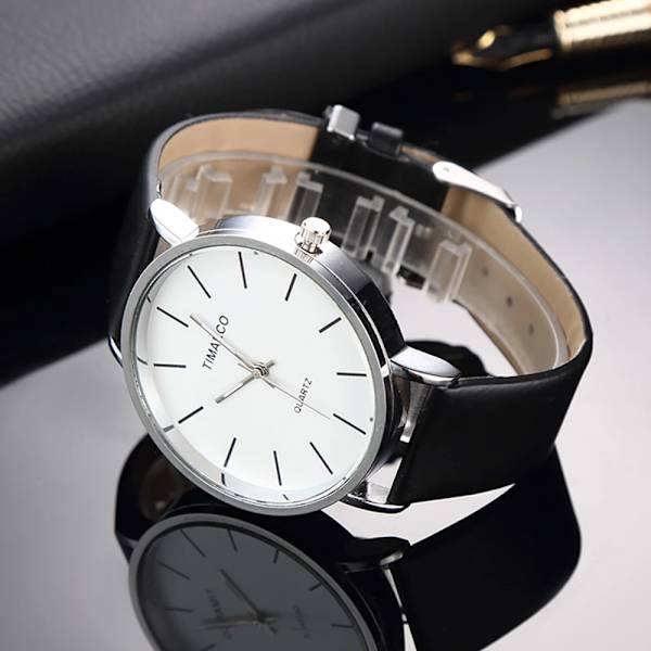 Enkel stil Vit läderklockor Watch Minimalistisk Dam Casual Watch Kvinnlig Quartz Clock Reloj Mujer 2023 White
