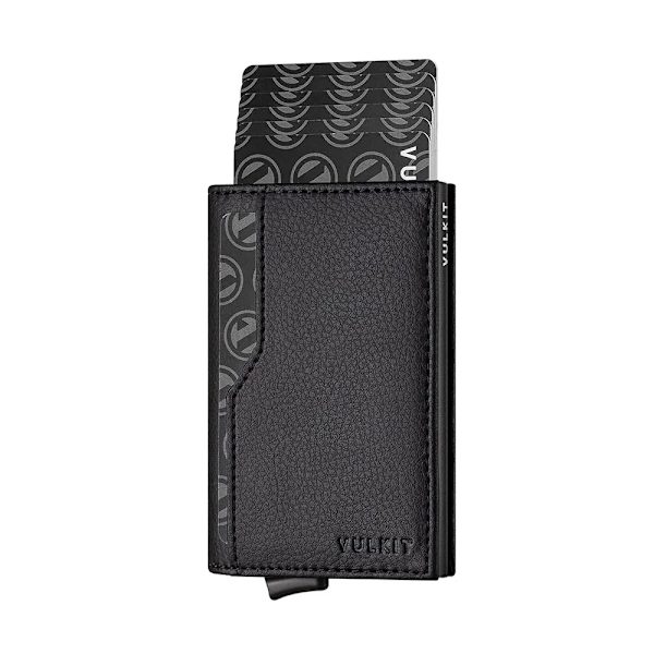 Case med dubbelt ID-fönster RFID-blockerande automatisk popup-plånbok i läder för kort och sedlar Carbon fiber