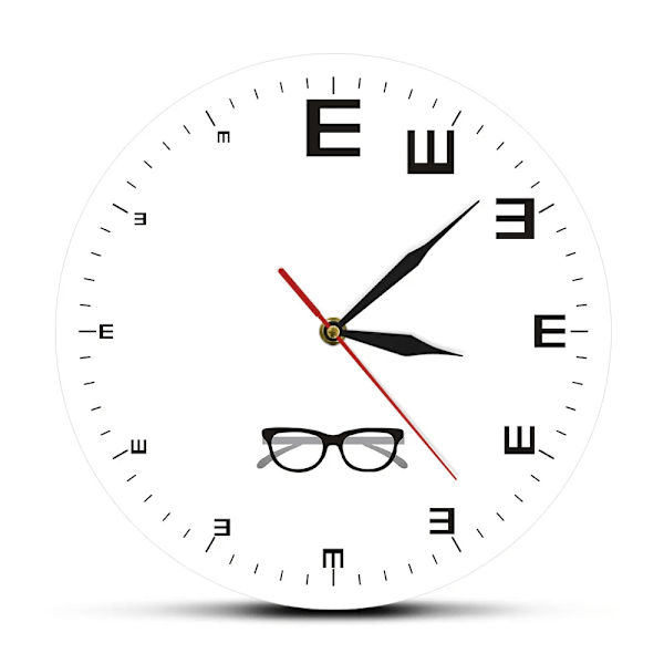 Ögontavla Modern Design Väggklocka Oftalmologi Dekor Optometri Synundersökning Konstverk Tyst Kvarts Klocka Väggur Ögonläkare Gåva Without Frame(.102)