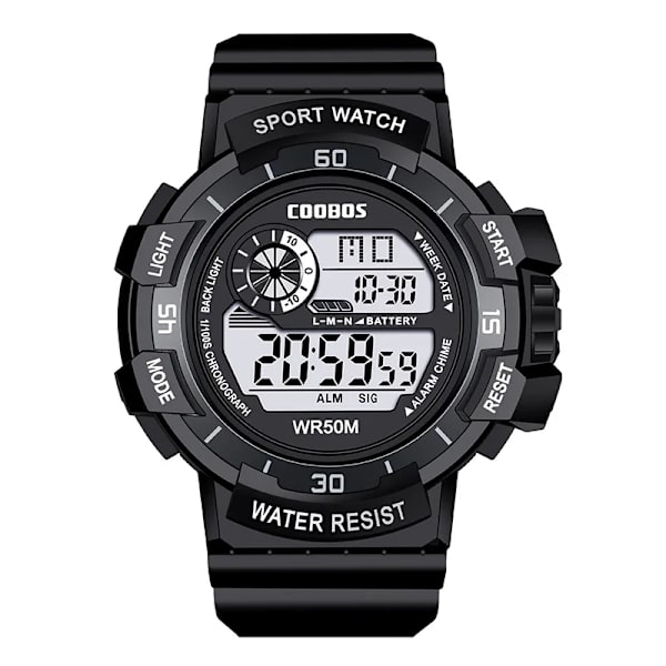 Mode herr LED digital watch Date Sport utomhus elektronisk watch för män Toppmärke Lyx militärklockor relogio masculino Black 3
