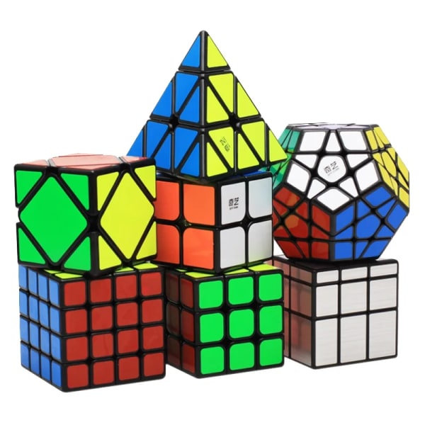 QIYI Magic Cube 2x2 3x3x3 4x4 5x5 Pyramid Megaminx Speed ​​Magico Cubes Pussel SpeedCubo Toy Barn Barn Presentleksak Vuxen Rubix Dark Khaki