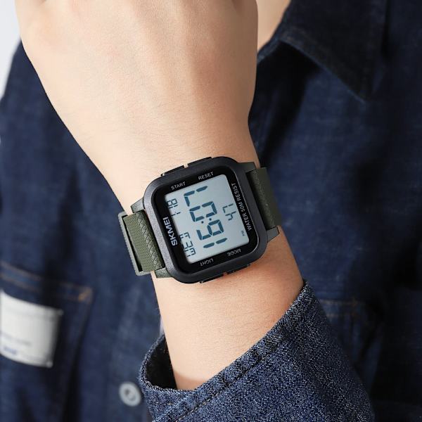 SKMEI Digitala Armbandsur Herr Multifunktionslarm Vattentät Watch LED Bakgrundsljus Shcok Sportklockor 1019 blue2 with box
