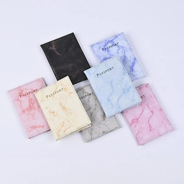 Nya kvinnor Söt läder Passport Cover Flygbiljetter för kort Rese Passport Holder Plånbok Case Black(.2247)