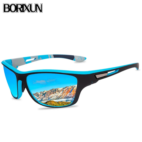 Ny design polariserade glasögon Män Kvinnor Fiskeglasögon Solglasögon Camping Vandring Köra Glasögon Sport Solglasögon C14 clear frame As Pirture