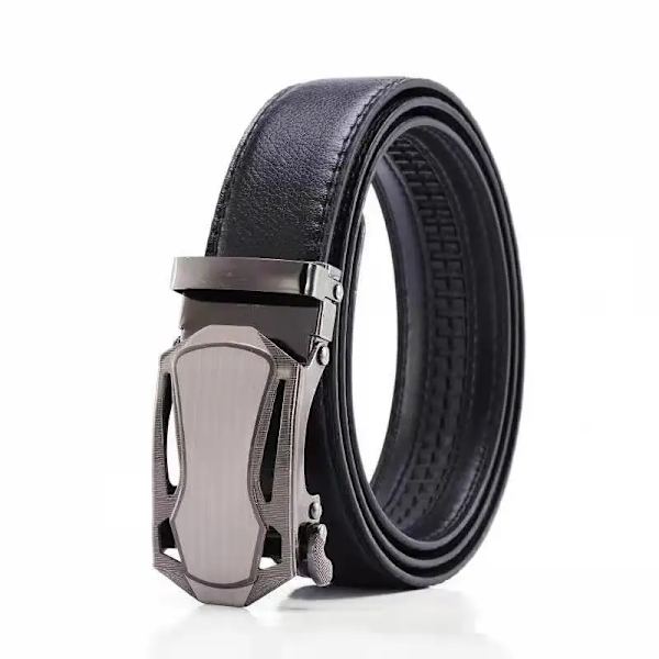 Män Bälte Metall Automatiskt Spänne Läder Högkvalitativa Bälten för Man Jean Byxor Midjeband Affärsarbete Casual Lyx Varumärkesrem Type 16 120 cm-47.24 inch