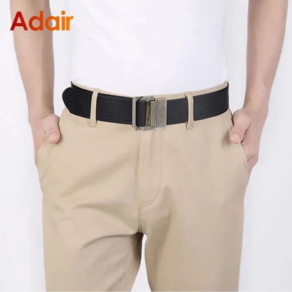 Män Casual Tyg Taktisk Webbing Bälten Nylon Canvas Jeans Bälte Army Midja Hög kvalitet Lyx Designer Military Strap HB009 khaki 100cm