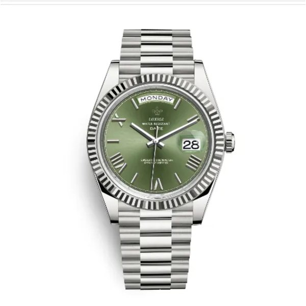 LGXIGE Fashion Date Speed ​​Chronograph Watch Miyota Quartz Watch Brand Luxury Top Armbandsur Vattentät stålklocka Watch Green 2