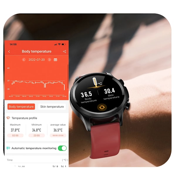 Ny EKG+PPG Smart Watch Män Laserbehandling av hypertoni Hyperglykemi Hyperlipidemi Puls Hälsosam Sport Smartwatch Black mesh belt