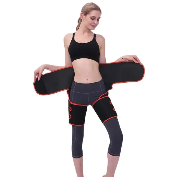 Korsetter med hög midja kroppsform Waist trainer Shapewear Body 3 i 1 benformare Höft push up rumpa lyft midja smala kontrollbälten Orange L-XL