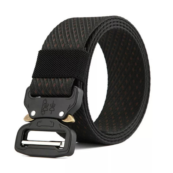 MEDYLA Officiellt äkta herrbälte Utomhussport Nylon Metallspänne Bälte Fritid Bergsbestigningsbälte Nödöverlevnadsbälte Black 2 120cm