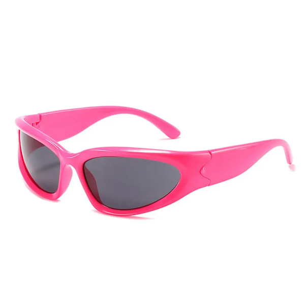 Modeglasögon Damsolglasögon Punksolglasögon Sportsolglasögon Kvinnor Män Solglasögon Skärmar Glasögon Glasögon UV400 A8 Black