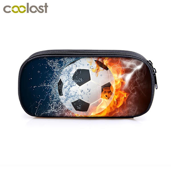 Fotbolls-/ print Kosmetiska fodral Pennväska Pojkar Skolväskor Barn Case Barn Stationära väskor qbbfoot08