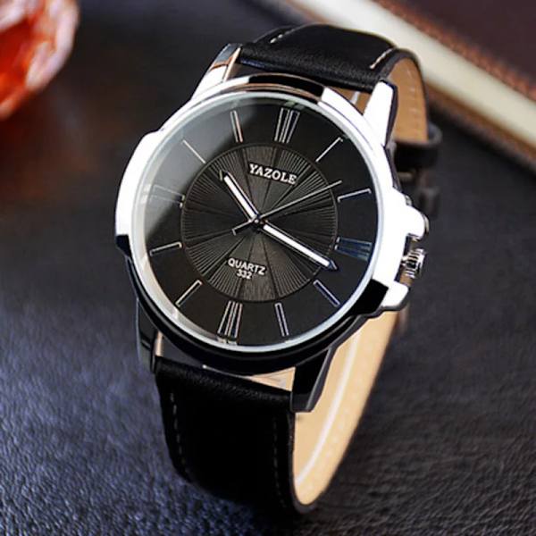 YAZOLE Märke Mode Män Klänning Klockor Brunt watch Casual Män relogio Lyx Vattentät reloj hombre AA