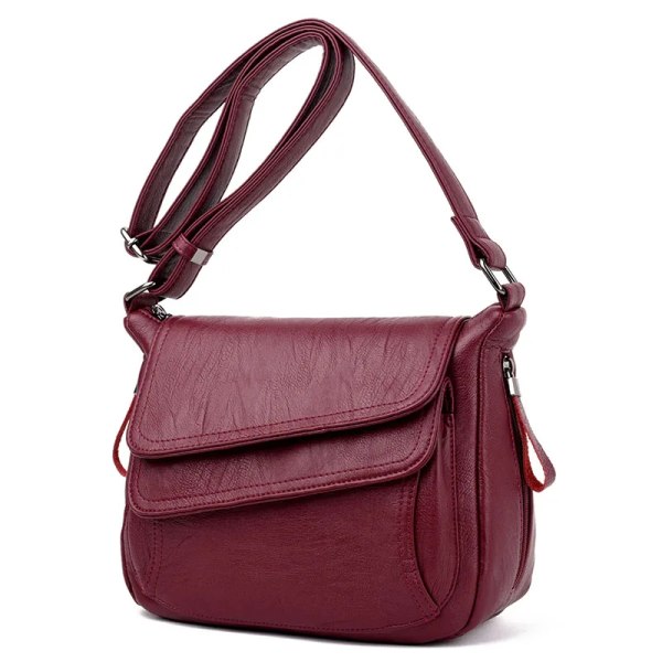 VANDERWAH Lyxiga plånböcker och handväskor i mjukt läder Damväskor Designer Kvinnor Crossbody-väskor för kvinnor Sac A Main Burgundy