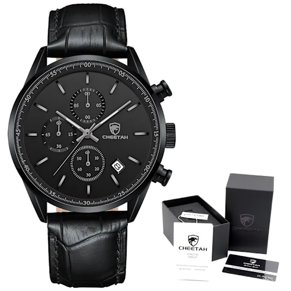 Nya CHEETAH klockor för män Toppmärke Lyxmode Business Quartz Herrarmbandsur i rostfritt stål Vattentät sportklocka L B B With Box