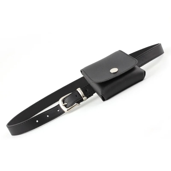 Kvinnor Midjeväska Mode Läder Midjeväska Enkel stil Tjej Fanny Pack Litet telefonpaket ungdomar Midjetillbehör White 110cm