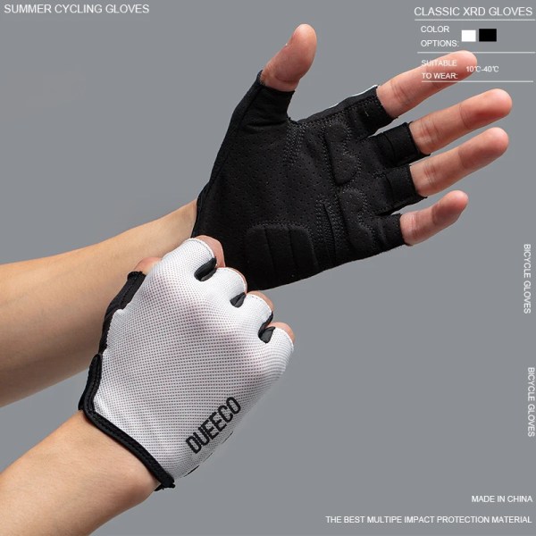 Sommar Cykelhandskar MTB Cykel Cykel Handskar XRD Vadderade utomhussport Fitness Handskar cykeltillbehör guantes ciclismo white XL