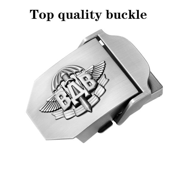 SupSindy män Canvasbälte 3D ryska luftburna trupper VDV metallspänne jeansbälten för män Army Military Taktisk Bälten Man Strap Red 110cm