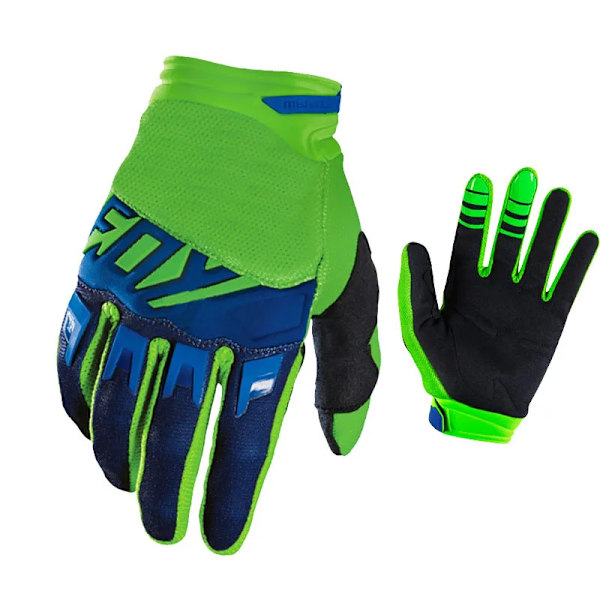 Smartfox Top Race Cykelhandskar Fox Mountain Cykel Landsvägscykel Motorcykelhandskar Bmx Atv Mtb Endurohandskar För Motocross Unisex Green---Blue--Word M