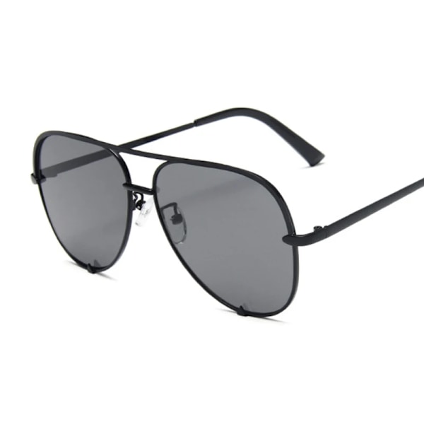 Klassiska Vintage Solglasögon Kvinna Lyxigt Märke Designer Solglasögon Kvinnligt Mode Retro Svart Gradient Aviation Oculos De Sol Black Gray