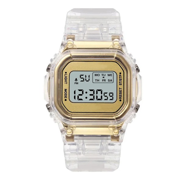 Nya digitala klockor för män Led elektronisk armbandsur Militärsport Män Kvinnor Unisex Watch Vattentätt reloj hombre 190 gold