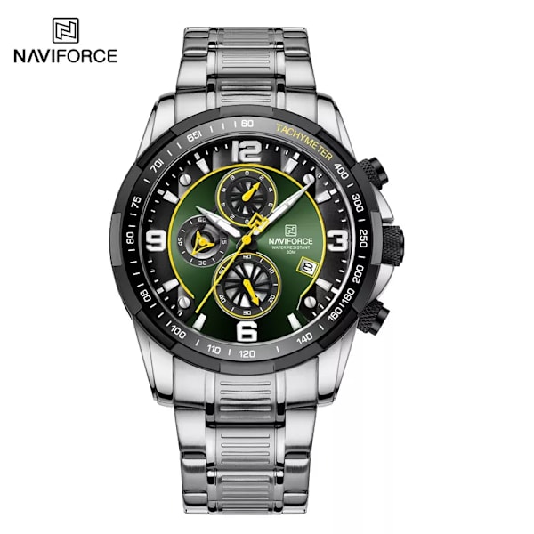 NAVIFORCE Temperament Herr Lyx Mode Design Guld Herr Klockor Multifunktion Luminous Quartz Armbandsur för män Relogio Masculino SGN