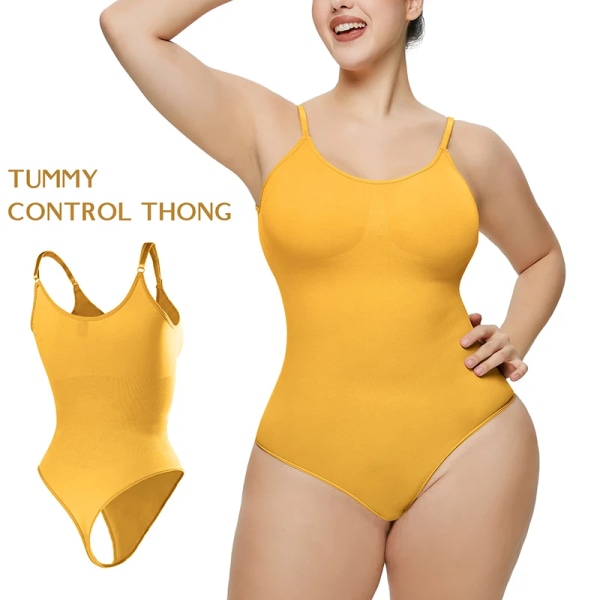 Woo Store Every Day Bodysuits Dam Shapers Bantning Underkläder Seamless Camisoles Shapewear Magkontroll String WSSS-15 Black L