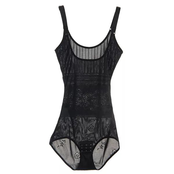 Damer Sexig bantning Shapewear Plus Size Waist trainer Shaper Underkläder Postpartum Recover Body Body Control Korsett Underkläder Black M
