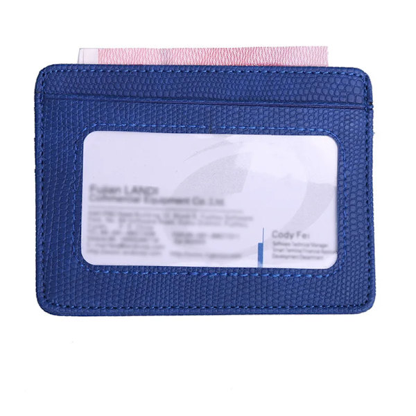 Liten Mini Travel Lizard Mönster Läder Bank Business ID- case För män Kvinnor Med ID-fönster 2020 Ny Sky blue