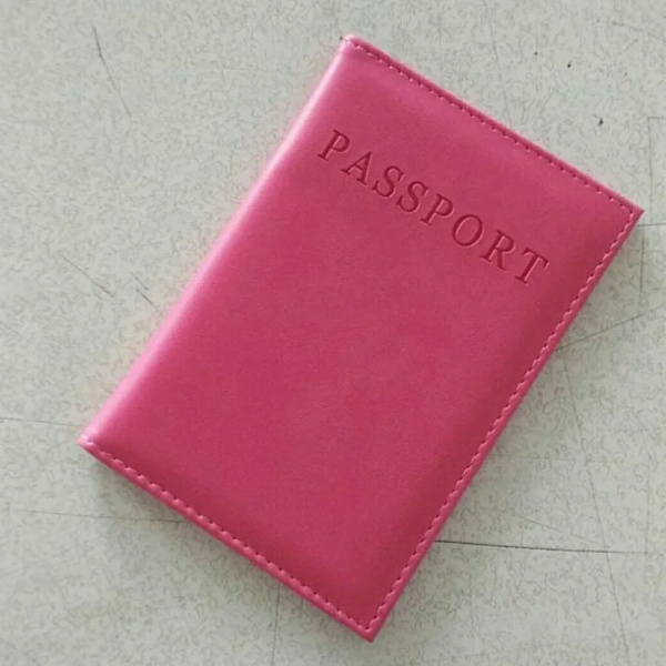 PU Läder Kvinnor Cover Pink World Universal Resepass Biljetthållare Cover på case Passpåse Gold