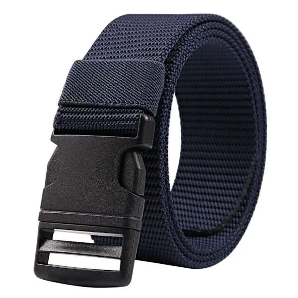 Nylon Canvas Vävt Bälte Utomhus Taktiskt Bälte Inget Metall Elektriker Byxor Bälte Fast Militärträningsbälte Högkvalitetsrem Navy blue