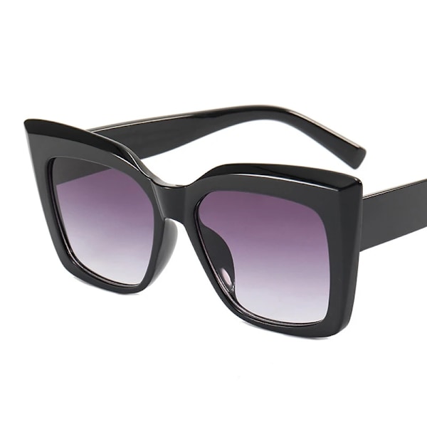 HKNA Cat Eye Solglasögon Kvinnor Lyxiga Fyrkantiga Oversized Glasögon Stor Båge Gradient Shades för Kvinnor Gafas De Sol LeopardTeaTea free cloth