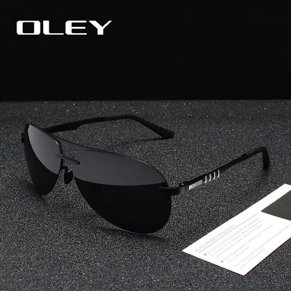 OLEY Brand Polarized Solglasögon Herr Klassiska pilotsolglasögon Driving antireflex UV400-glasögon För Herr kvinnor YA541 YA541 C1BOX
