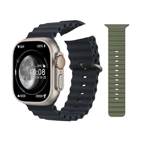 HK8 Pro MAX Ultra Smart Watch Series 8 49 mm 2,12 tum Amoled HD-skärm Hög uppdateringsfrekvens NFC Kompass Man Kvinna Sport SmartWatch and ocean strap-f
