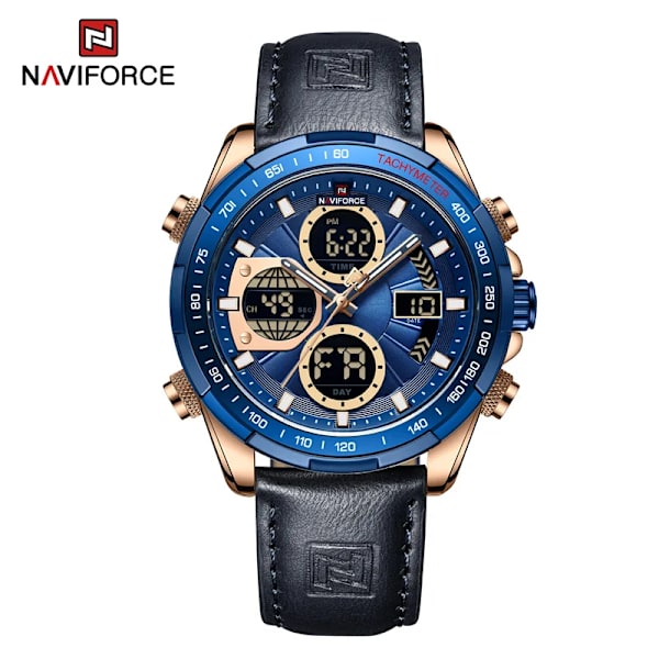 Nya NAVIFORCE mode militärklockor för män lyxiga original watch ​Vattentät kvarts armbandsur Gåva L-RGBEBE