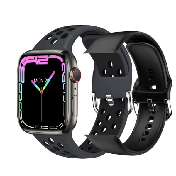 Series 8 New Smart Watch Bluetooth Call Men Sports Fintess SmartBand Custom dial smartwatch för för Apple Watch män kvinnor Black nk