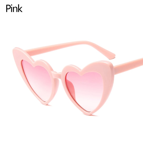 Nya hjärtlösa solglasögon Oceanlinser UV 400 skydd Söta barn/vuxna solglasögon utomhusresor glasögon för flickor pojkar Adult-Pink