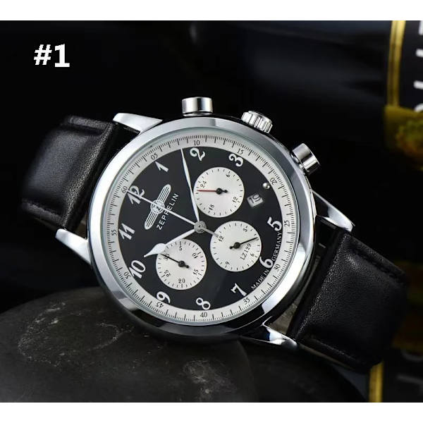 Zeppelin Herrklockor Toppmärke Lyx Vattentät Watch Datumklocka Man Stålband Casual Quartz Watch Herr Sport handled 7086M-1