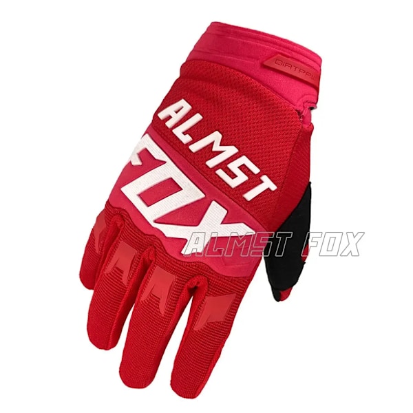 Almst Fox Vuxen Dirt Race Motorcykelhandskar Sommar Andningsbara Motocrosshandskar Atv Mx Utv Bmx Off-Road Cykelhandskar Guantes 02-Red M