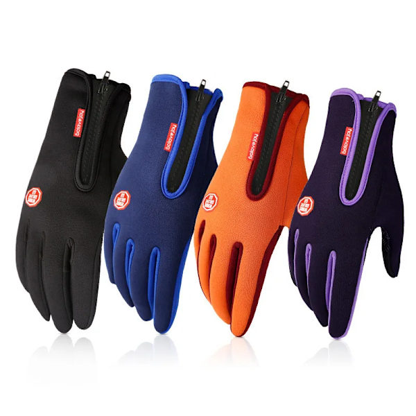 Vinterhandskar Män Kvinnor Cykling Helfinger Pekskärm Thermal Vindtäta Vintervarma handskar för vandring Löpning Körning Black XL