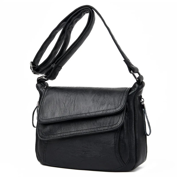 VANDERWAH Lyxiga plånböcker och handväskor i mjukt läder Damväskor Designer Kvinnor Crossbody-väskor för kvinnor Sac A Main Black