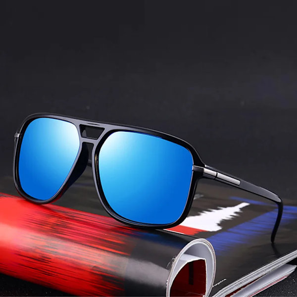 Polariserade solglasögon män Nytt mode ögonskydd solglasögon Unisex körglasögon oculos de sol solglasögon för män lyx Bright black As shows