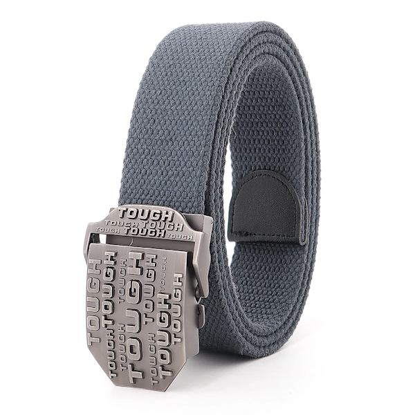 Herrbälten Canvas Herr Högkvalitativ tuff metallspänne Army Militärträning Taktiskt bälte Ny unisex Police Jeans Accessoarer Dark gray 130cm