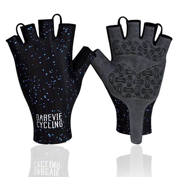 DAREVIE Cycling Gloves Pro Lätt Mjuk Andas Cool Dry Half Finger Cykelhandske Anti-halk Stötsäkra cykelhandskar MTB Road Black Asian-M