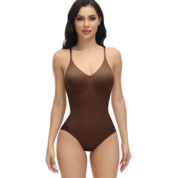 Strap Bodysuits Compression Body Suits Shapewear Slimming Body Shaper Smooth Out Body Body Shapewear Dam Helkropp Brown M