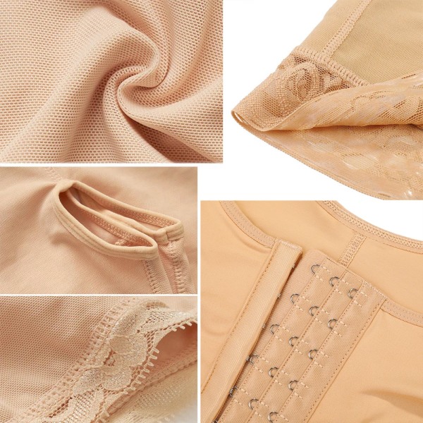 fajas colombian Kvinnor helkropp Shapewear Magkontroll Waist trainer shaper bbl-shorts skinkor lyfter skummar underkläder gördlar Khaki M