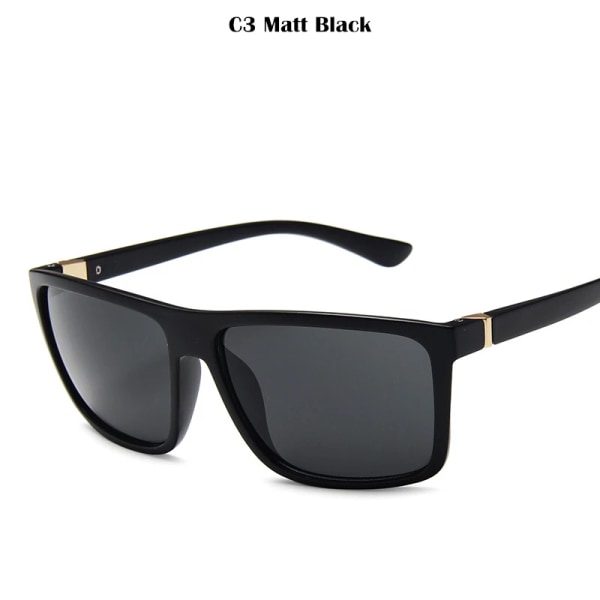 2023 Solglasögon herr Klassiska fyrkantiga solglasögon Brand Design UV400 skydd Shades oculos de sol hombre glasögon Driver Matt Black MULTI